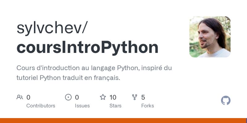 Github Sylvchev Coursintropython Cours D Introduction Au Langage - Best Mountain Patterns in High Resolution