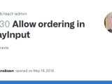 Allow Ordering In Arrayinput Issue 1830 Marmelab React Admin Github