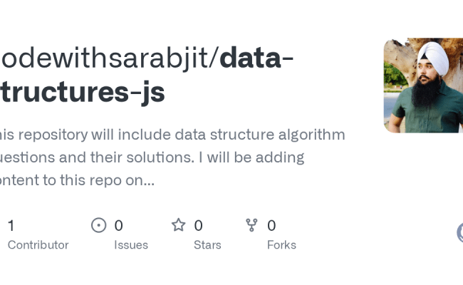 GitHub - Codewithsarabjit/data-structures-js: This Repository Will Include Data Structure ...