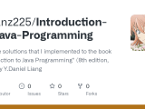 Github Junanz225 Introduction To Java Programming Exercise Solutions