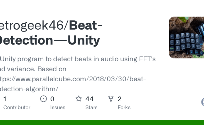 GitHub - Retrogeek46/Beat-Detection---Unity: A Unity Program To Detect Beats In Audio Using FFT ...