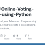 GitHub - AnitejM/Online-Voting-System-using-Python: As Part Of My 2nd ...