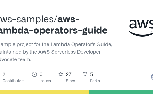 GitHub - Aws-samples/aws-lambda-operators-guide: Example Project For ...