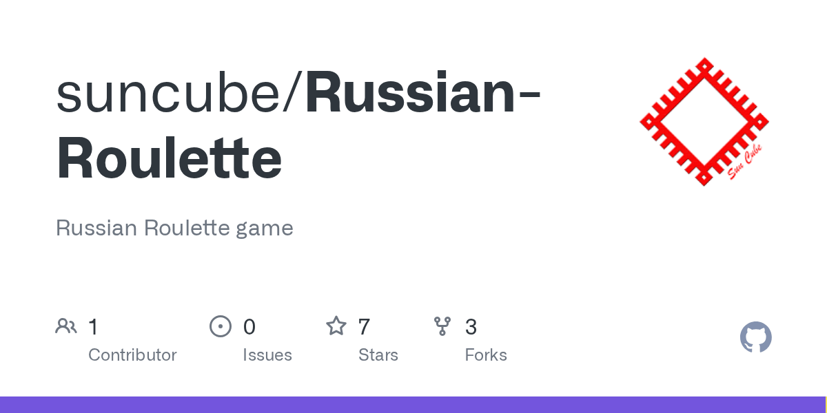 GitHub Suncube Russian Roulette Russian Roulette Game Russian Roulette