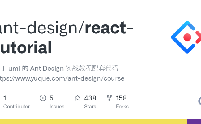 GitHub - Ant-design/react-tutorial: 基于 Umi 的 Ant Design 实战教程配套代码 Https ...