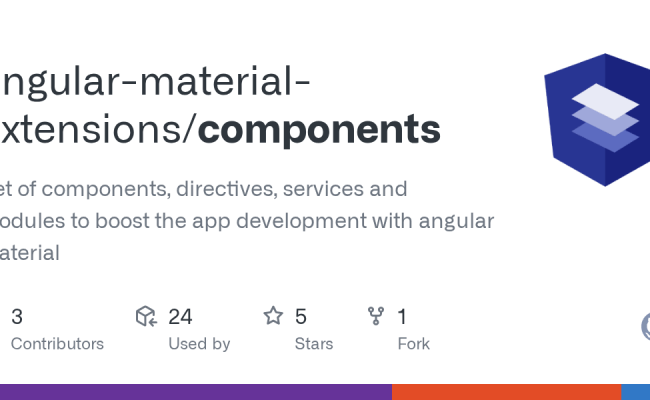 GitHub - Angular-material-extensions/components: Set Of Components ...