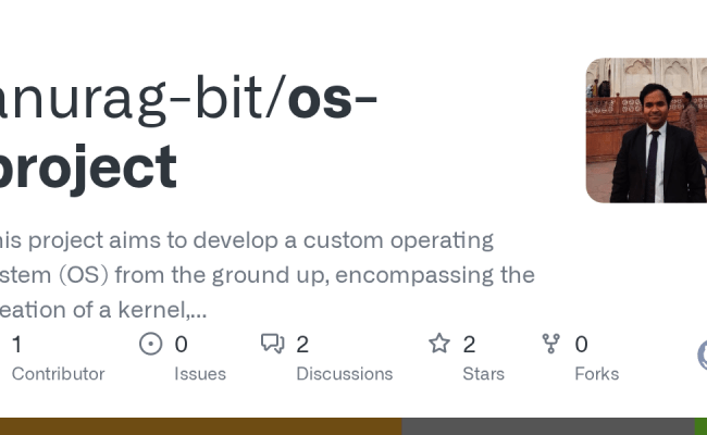 GitHub - Anurag-bit/os-project: This Project Aims To Develop A Custom ...