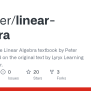 GitHub - Selinger/linear-algebra: An Open Source Linear Algebra Textbook By Peter Selinger ...