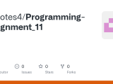 Github Mynotes4 Programming Assignment 11