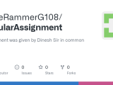 Github Coderammerg108 Angularassignment Assignment Was Given By