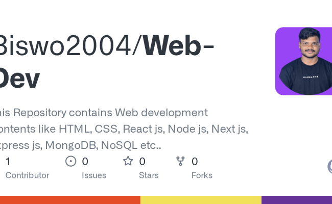GitHub - Biswo2004/Web-Dev: This Repository Contains Web Development ...