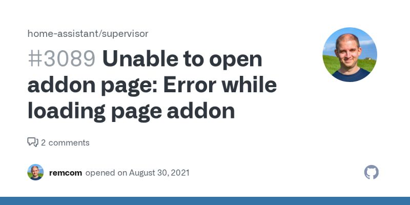 Unable to open addon page: Error while loading page addon · Issue #3089 ...