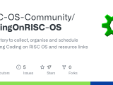 Github Risc Os Community Codingonrisc Os A Repository To Collect