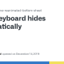 Keyboard Hides Automatically · Issue #142 · Osdnk/react-native ...