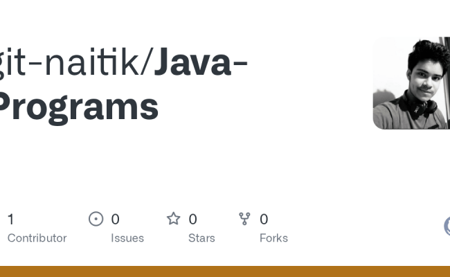 GitHub - Git-naitik/Java-Programs