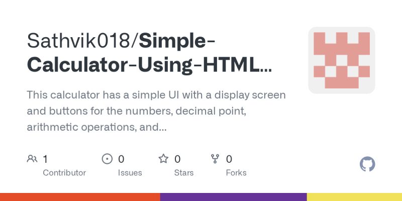 Github Adityagurav1337 Simple Calculator Using Html Css Javascript - Nature Images - Creative 8K Collection