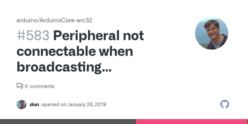 Peripheral Not Connectable When Broadcasting Characteristic Value Issue 583 Arduino - Full HD Colorful Illustrations for Desktop