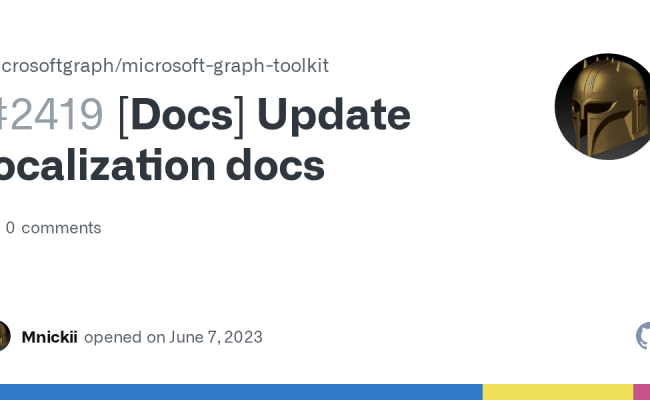 [Docs] Update Localization Docs · Issue #2419 · Microsoftgraph ...