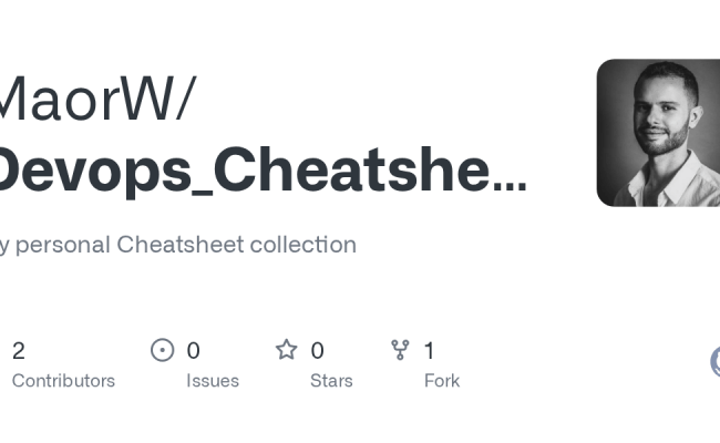 GitHub - MaorW/Devops_Cheatsheet: My Personal Cheatsheet Collection