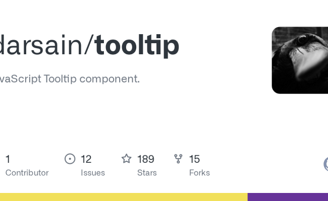 GitHub - Darsain/tooltip: JavaScript Tooltip Component.