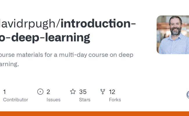 GitHub - Davidrpugh/introduction-to-deep-learning: Course Materials For ...