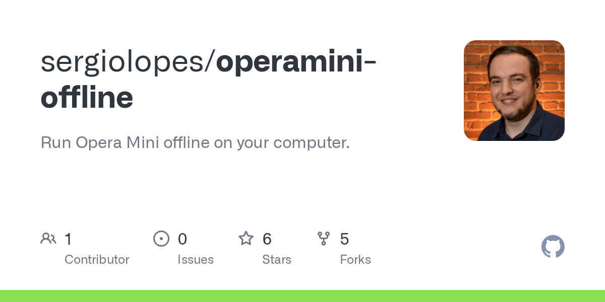 This quickens all work, so also the pleasure, you get to download videos or files of much sizes easily and quickly. Github Sergiolopes Operamini Offline Run Opera Mini Offline On Your Computer