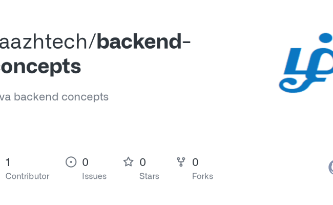GitHub - Yaazhtech/backend-concepts: Java Backend Concepts