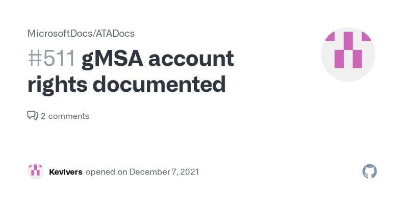 One Gmsa And Many Dcs Issue 520 Microsoftdocs Atadocs Github - Download Premium Minimal Picture | HD