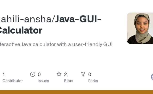 GitHub - Nahili-ansha/Java-GUI-Calculator: Interactive Java Calculator ...