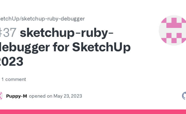 Sketchup-ruby-debugger For SketchUp 2023 · Issue #37 · SketchUp/sketchup-ruby-debugger · GitHub