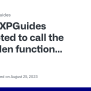 RXPGuides Attempted To Call The Forbidden Function TargetUnit() · Issue ...