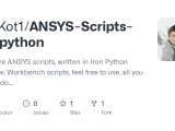 Github Ashkot1 Ansys Scripts Ironpython These Are Ansys Scripts