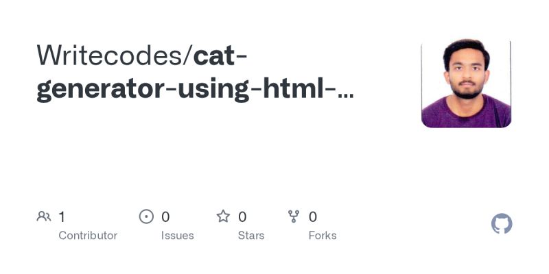 Cat Breed Details Generator Using Html Css And Javascript With Source - Best Colorful Textures in Mobile