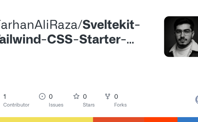 GitHub - FarhanAliRaza/Sveltekit-Tailwind-CSS-Starter-Template