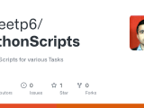 Github Vineetp6 Pythonscripts Python Scripts For Various Tasks