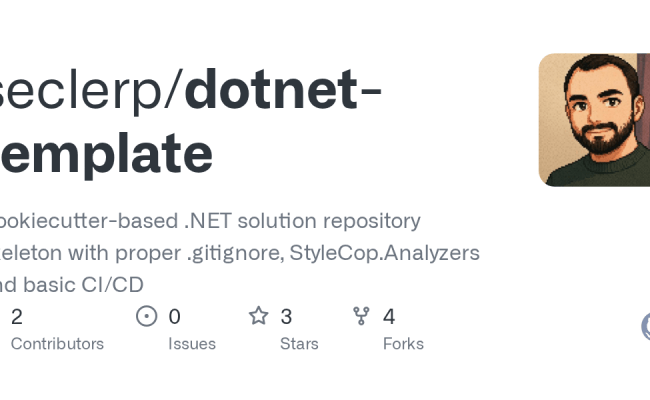 GitHub - Seclerp/dotnet-template: Cookiecutter-based .NET Solution ...