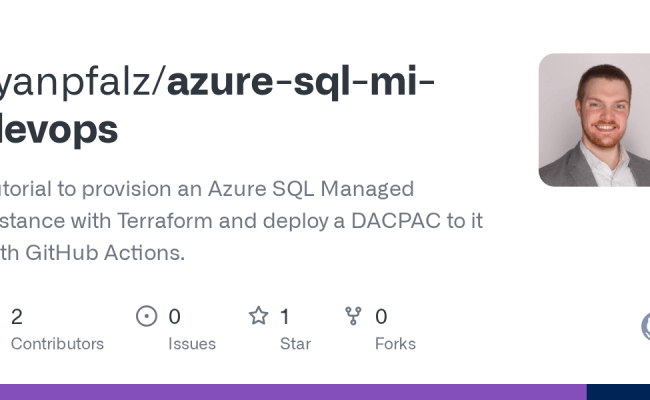 GitHub - Ryanpfalz/azure-sql-mi-devops: Tutorial To Provision An Azure ...