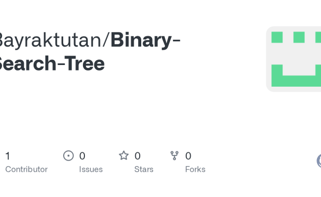 GitHub - Bayraktutan/Binary-Search-Tree