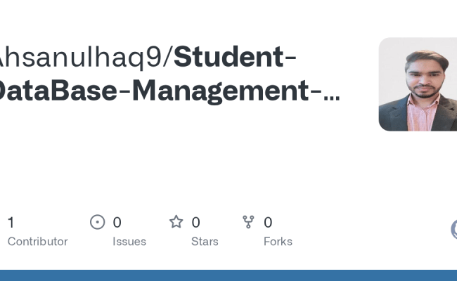 GitHub - Ahsanulhaq9/Student-DataBase-Management-System-Python-SQL