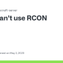 Can't Use RCON · Issue #518 · Itzg/docker-minecraft-server · GitHub