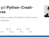 Github Dvp Git Python Crash Course This Repository Contains The