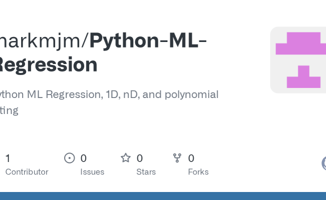 GitHub - Markmjm/Python-ML-Regression: Python ML Regression, 1D, ND ...