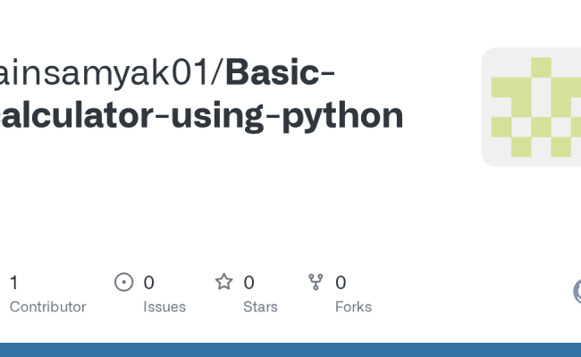GitHub - Jainsamyak01/Basic-calculator-using-python