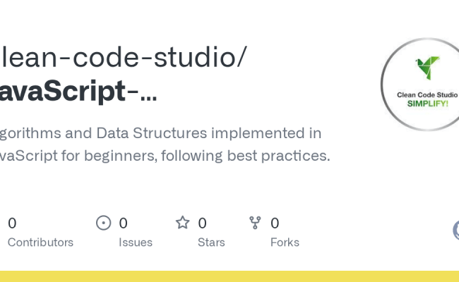 GitHub - Clean-code-studio/JavaScript-DataStructures-and-Algorithms ...