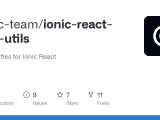 Github Ionic Team Ionic React Test Utils Test Utilities For Ionic React