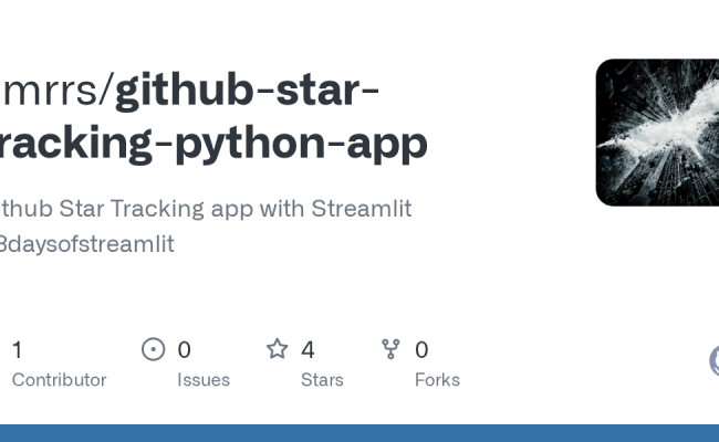 GitHub - Amrrs/github-star-tracking-python-app: Github Star Tracking App With Streamlit ...