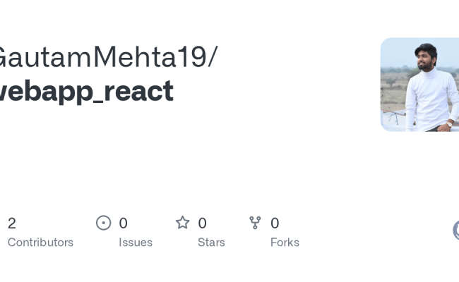 GitHub - GautamMehta19/webapp_react