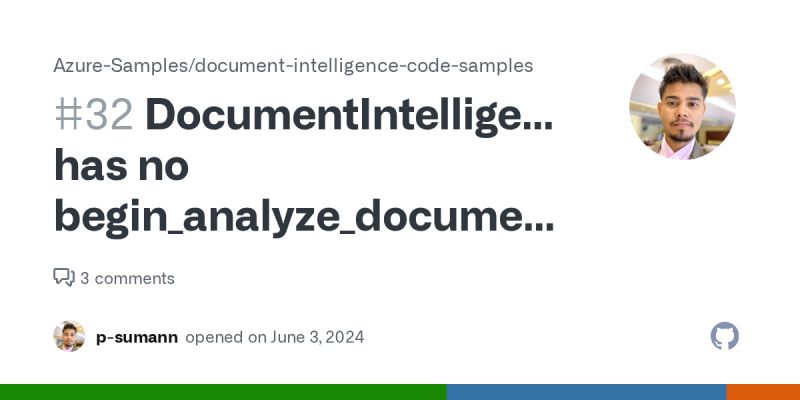 Issues Azure Samples Document Intelligence Code Samples Github - Best Landscape Wallpapers in High Resolution