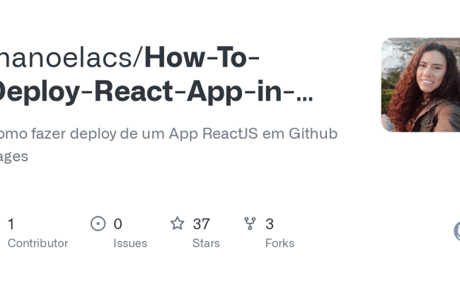 GitHub - Manoelacs/How-To-Deploy-React-App-in-Github-Pages: Como Fazer ...