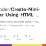 GitHub - Myst-Coder/Create-Mini-Calendar-Using-HTML-CSS-and-JavaScript ...